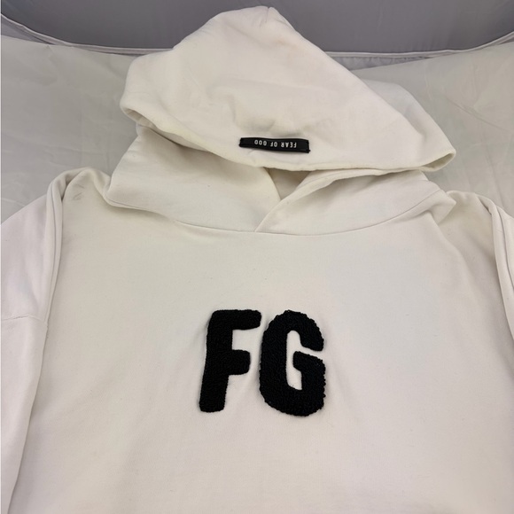 Fear of God Cream Hoodie Large - Picture 2 of 3